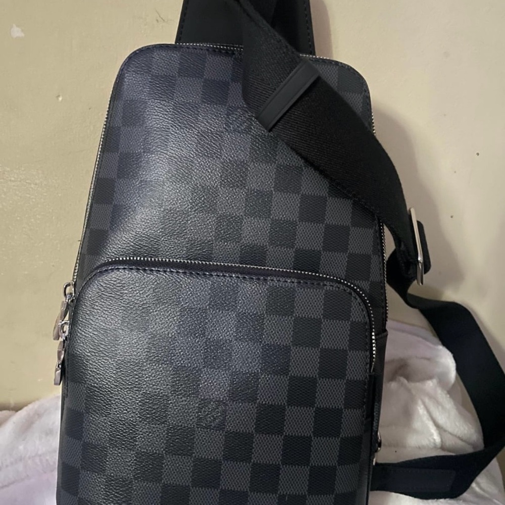 Stylish Black Checkered Men's Bag